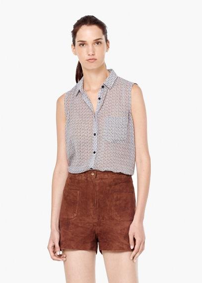 Mango Mango Flowy Pocket Blouse