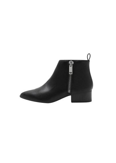Mango Mango Zipped Detail Ankle Boots