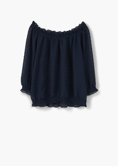 Mango Mango Plumeti Blouse