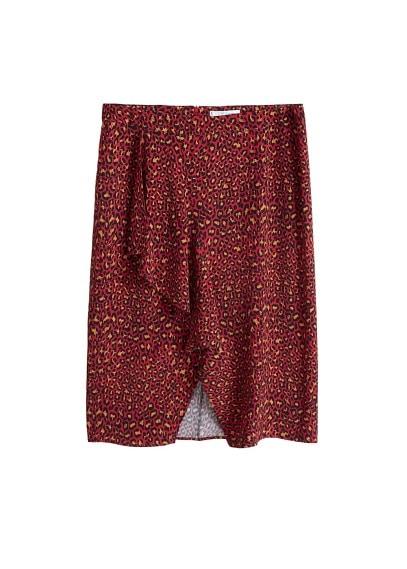 Violeta By Mango Violeta By Mango Leopard Midi Skirt