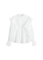 Mango Mango Ruffled Cotton Blouse