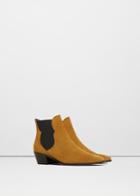 Mango Mango Leather Chelsea Ankle Boots