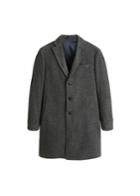 Mango Man Mango Man Herringbone Pattern Wool Coat