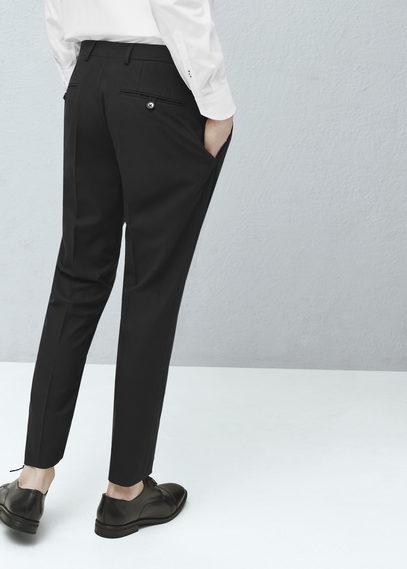 Mango Man Slim-fit Micro Check Suit Trousers