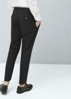 Mango Man Slim-fit Micro Check Suit Trousers