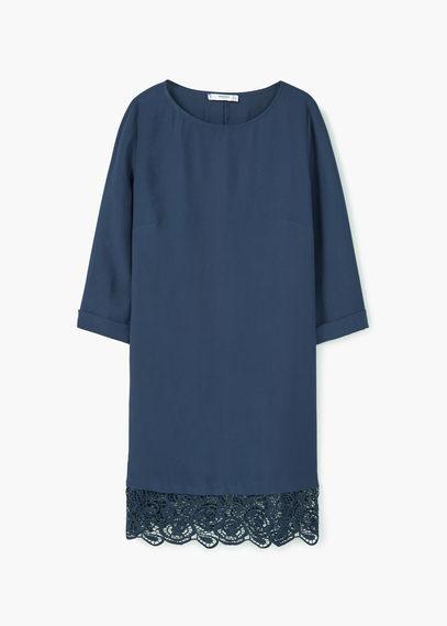 Mango Mango Guipure Appliqu Dress