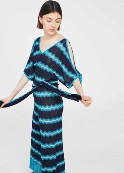 Mango Mango Belt Knitted Jumpsuit