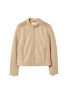Mango Mango Quilted Panels Leather Jacket