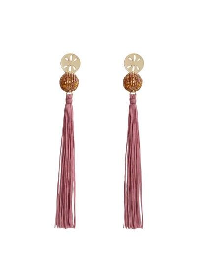 Violeta By Mango Violeta By Mango Fringe Beads Earrings