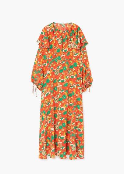 Mango Mango 100% Silk Flower Dress