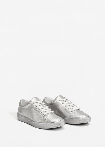 Mango Mango Metallic Effect Sneakers