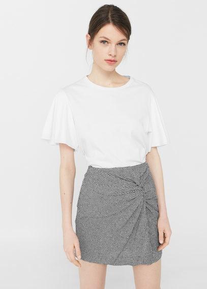Mango Mango Draped Printed Skirt