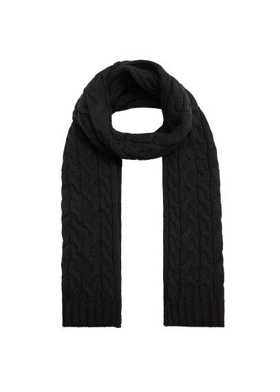 Mango Man Mango Man Wool Cable-knit Scarf