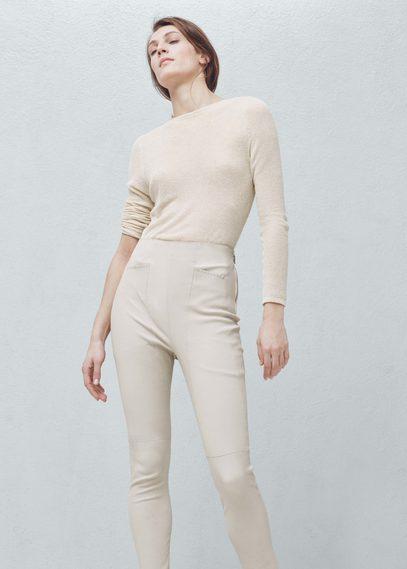 Mango Mango Premium - Skinny Leather Trousers