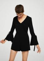 Mango Mango Flared Sleeves Jumpsuit