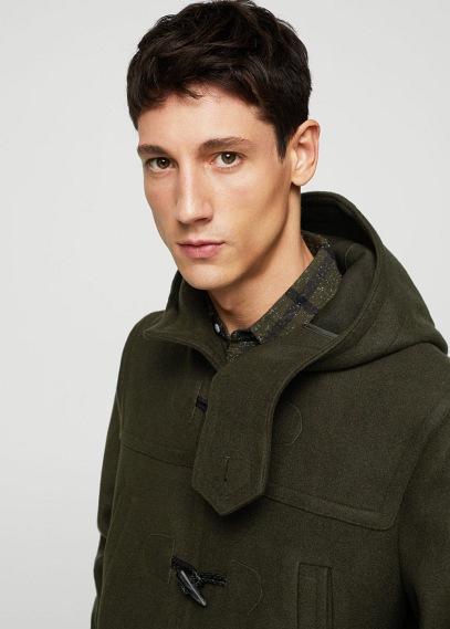 Mango Man Mango Man Hood Wool-blend Duffle Coat