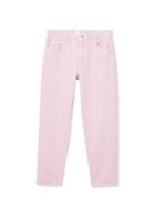 Mango Mango Pink Denim Straight Jeans
