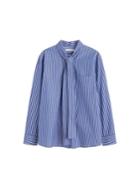 Violeta By Mango Violeta By Mango Striped Bow Cotton Shirt
