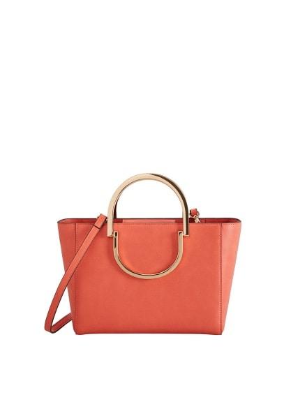 Violeta By Mango Violeta By Mango Metallic Handle Tote Bag