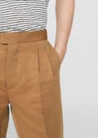 Mango Man Mango Man Regular-fit Cotton Linen Trousers