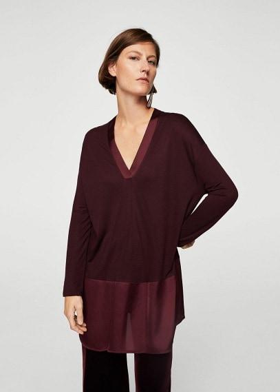 Mango Mango Satin Neckline Blouse