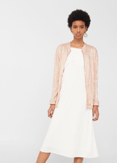 Mango Mango Pleated Bomber Jacket