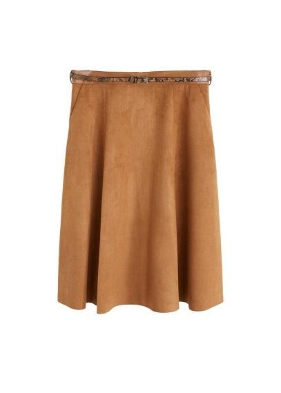 Violeta By Mango Violeta By Mango Midi Suede Skirt