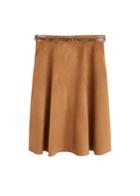 Violeta By Mango Violeta By Mango Midi Suede Skirt