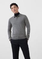Mango Man Mango Man Long Sleeves Wool Polo