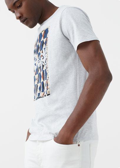 Mango Man Mango Man Print Flecked T Shirt