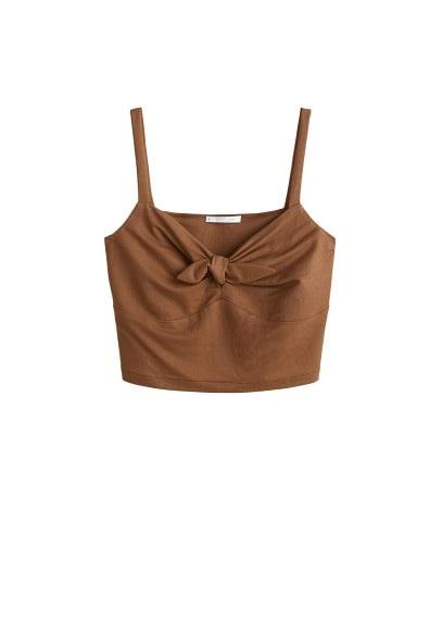 Violeta By Mango Violeta By Mango Bow Crop Top