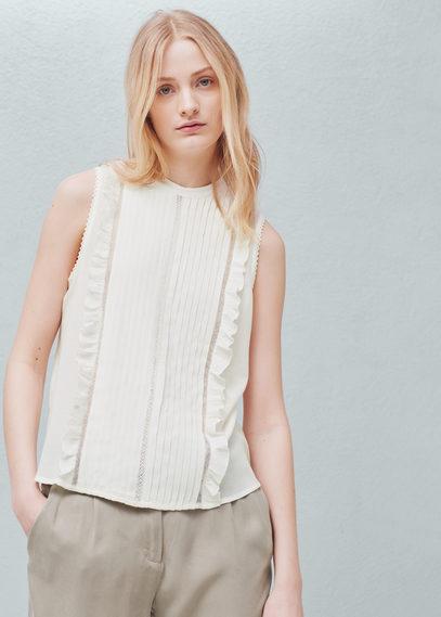 Mango Mango Pleated Panel Blouse