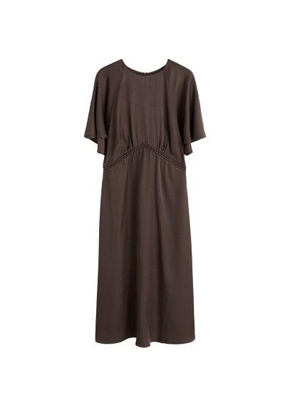 Mango Mango Ruched Midi Dress