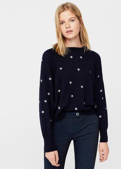 Mango Mango Stars Embroidered Sweater