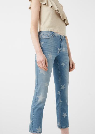 Mango Mango Star Relaxed Crop Jeans