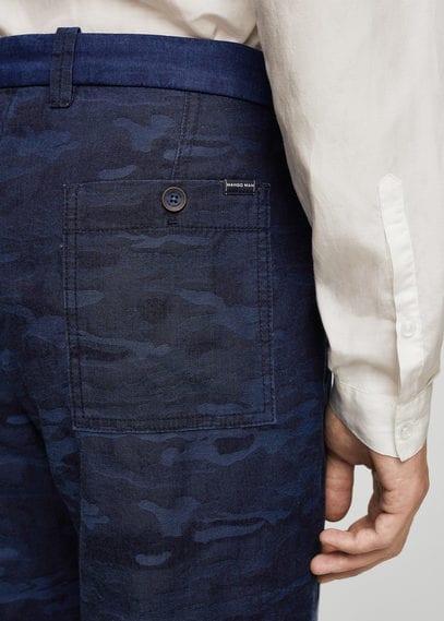 Mango Man Mango Man Slim-fit Camouflage Cotton Chinos