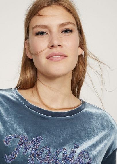 Violeta By Mango Violeta By Mango Velvet Message T-shirt