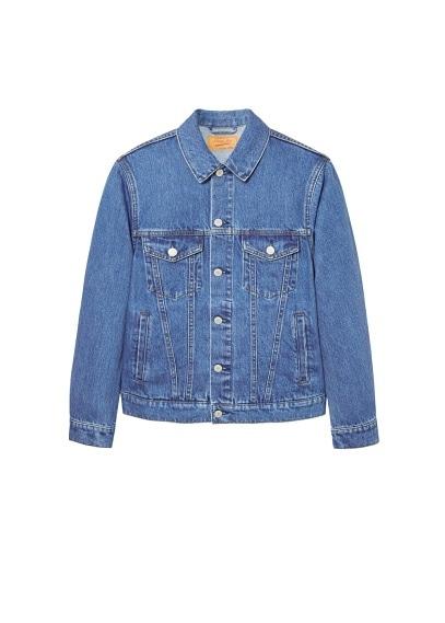 Mango Man Mango Man Vintage Light Wash Denim Jacket