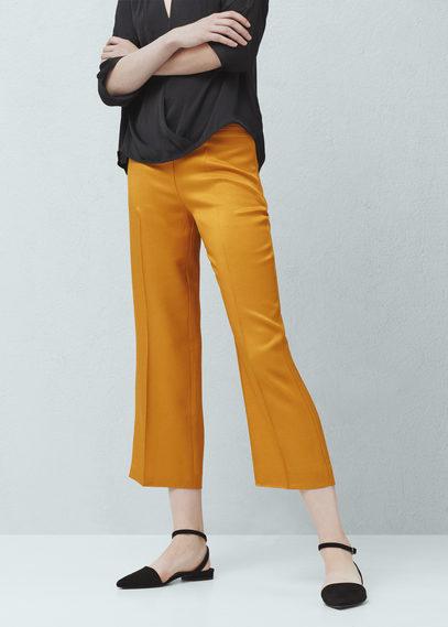 Mango Mango Straight-cut Crop Trousers