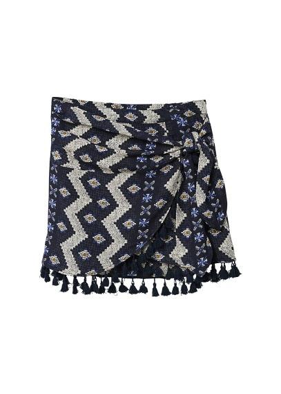 Mango Mango Tassel Printed Skirt