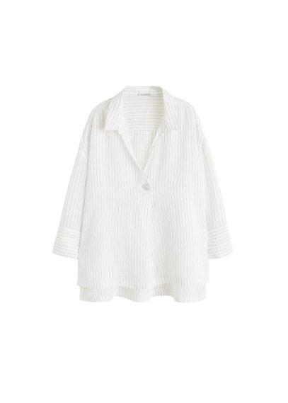Violeta By Mango Violeta By Mango Buttoned Stripped Shirt