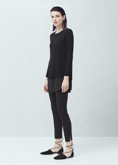 Mango Mango Slit Hem Trousers