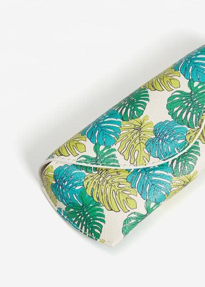 Mango Mango Leaves Print Glasses Case