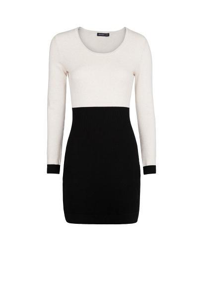 Mango Elastic Waist Bicolor Dress