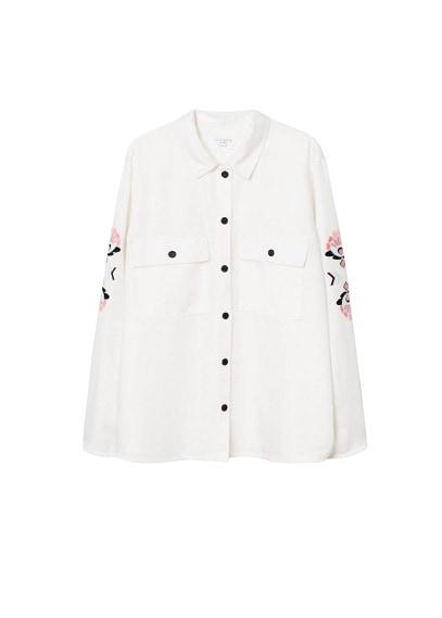 Violeta By Mango Violeta By Mango Embroidered Soft Shirt