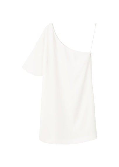 Mango Mango Asymmetrical Sleeve Dress