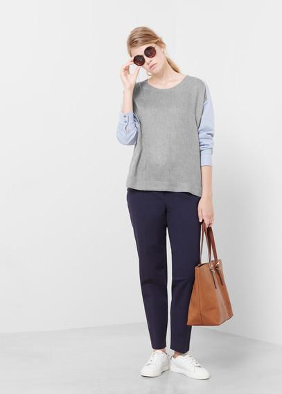 Violeta By Mango Violeta By Mango Contrast Panels Blouse