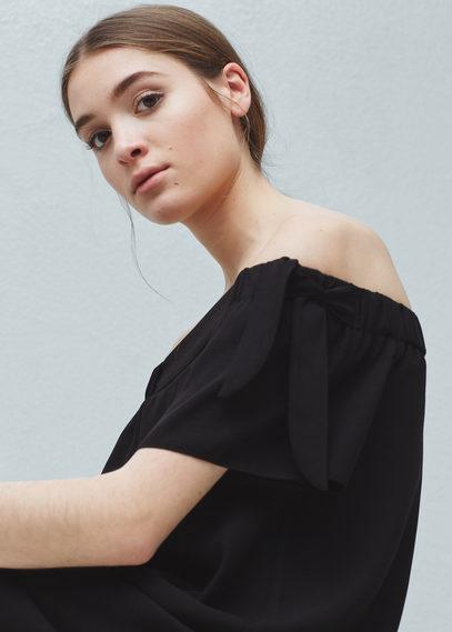 Mango Mango Off The Shoulder Dress