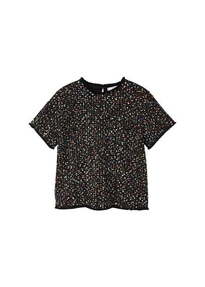 Mango Mango Tweed Contrasting T-shirt