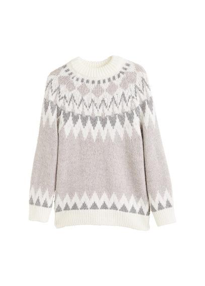Mango Mango Knitted Pattern Sweater